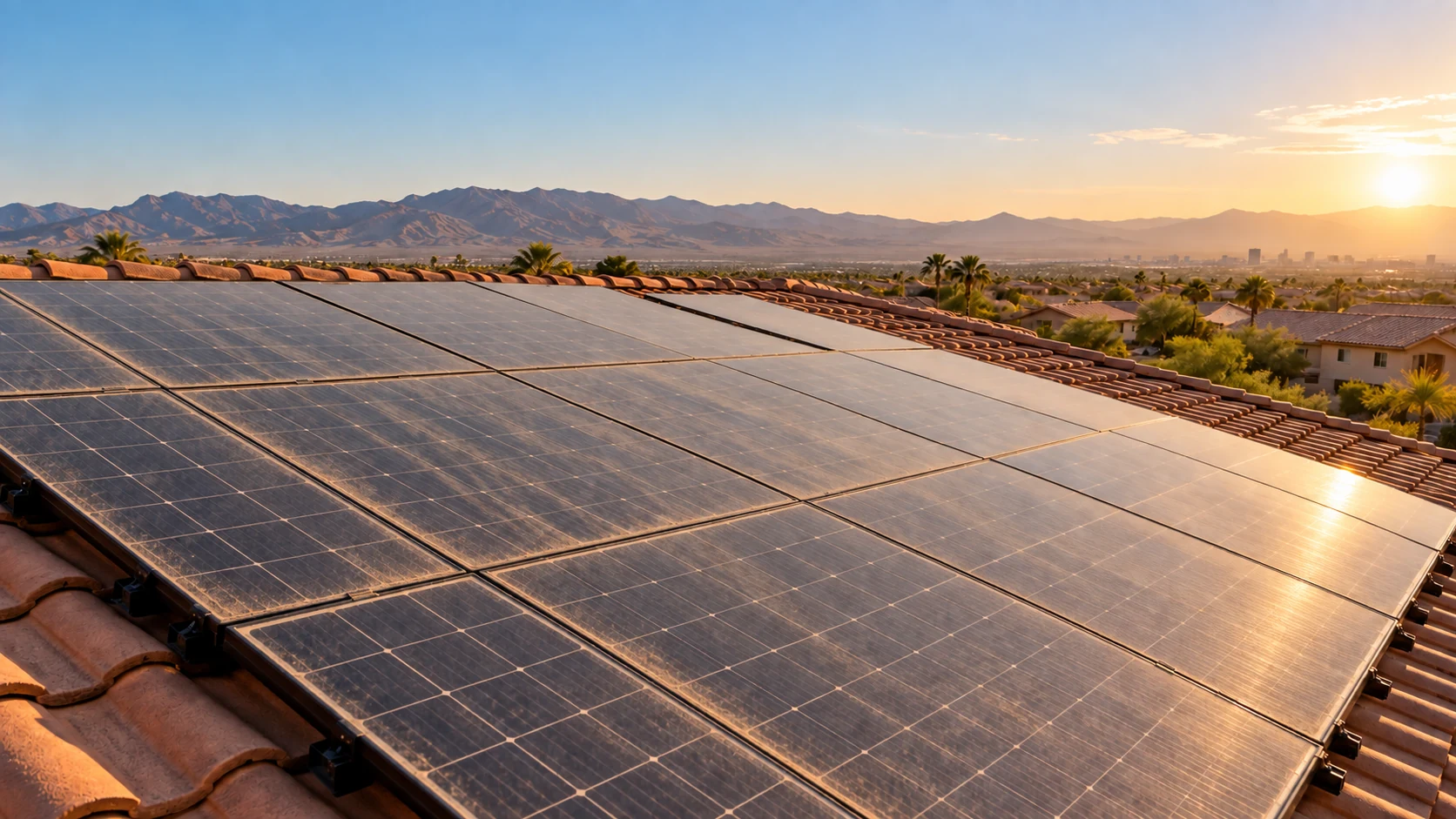 Simulated dust on rooftop solar panels before cleaning